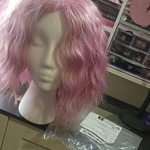 Pink Wavy Hair Wig